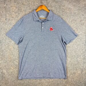 Vineyard Vines Boston Red Sox Polo Mens Large Blue MLB Edgartown Stretch